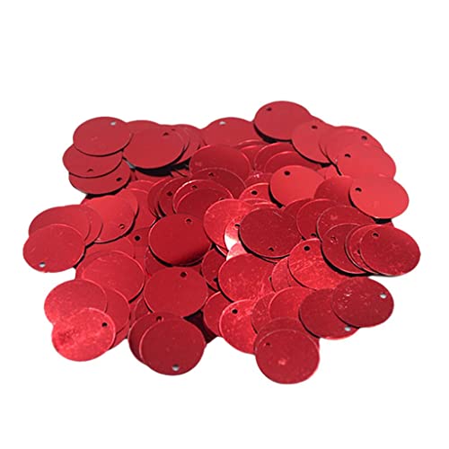 rockible DIY Glänzend Lose Pailletten Paillettes Nähen Handwerk 16mm, Rot, one Size von rockible