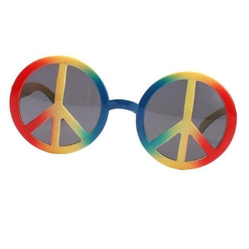 rockible Doppelpack Hippie-Brillen für Feiern, Mehrfarbig, 2 Stk von rockible
