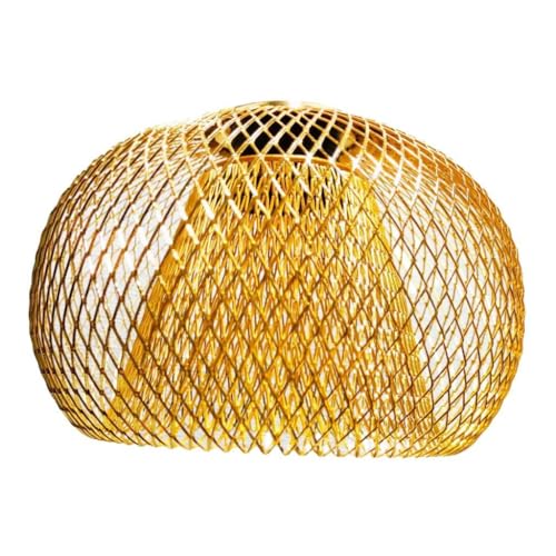 rockible Hängelampenschirm, Käfigschutz, Hängelampenabdeckung, Deckenlampenabdeckung für Teehaus, Golden von rockible