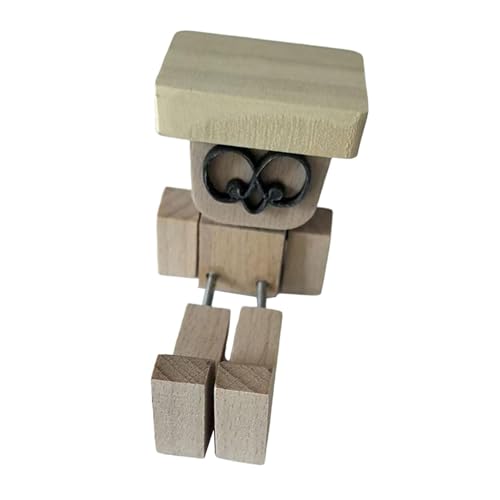 rockible Holzfigur mit Schüttelnden Füßen, Auto Armaturenbrett Dekoration, Kreatives, Kompaktes Auto Zubehör für Die Fahrzeugdekoration auf Dem Schreibtisch, mit Hut rockible Holzfigur mit Schüttelnden Füßen, Auto Armaturenbrett Dekoration, Kreatives, Kompaktes Auto Zubehör für Die Fahrzeugdekoration auf Dem Schreibtisch, mit Hut von rockible