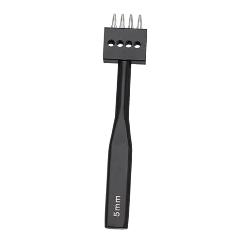 rockible Lederstaffel Punch Tool für 5mm Löcher in Papier und Stoff, 4 Zahn von rockible