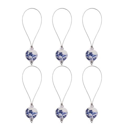 rockible Maschenmarkierer, Nähmarker, Basteln, tragbar, blau-weiß, Porzellan-Clip, 6 Stück, Stil B. rockible Maschenmarkierer, Nähmarker, Basteln, tragbar, blau-weiß, Porzellan-Clip, 6 Stück, Stil B. von rockible