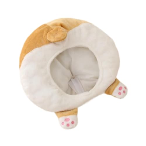 rockible Niedliche Tiermütze aus Plüsch, Corgi-Hintern-Mütze, Cartoon-Neuheit, Cosplay-Kostüm für Cosplay, Verkleidung rockible Niedliche Tiermütze aus Plüsch, Corgi-Hintern-Mütze, Cartoon-Neuheit, Cosplay-Kostüm für Cosplay, Verkleidung von rockible