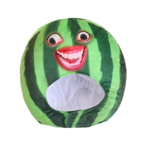 rockible Plüschfrucht Kopfbedeckung Wassermelonenhut Head Cover Headwrap Schönes Cosplay Kostüm von rockible