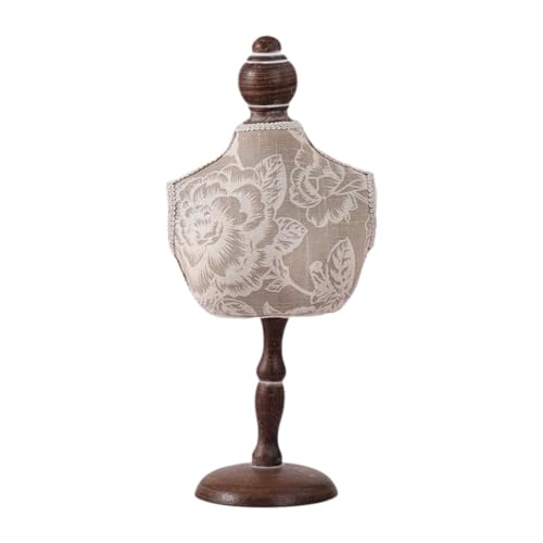 rockible Schmuck-Display-Büste, Halsketten-Mannequin-Ständer, Arbeitsplatte, Anhänger-Requisite, Mannequin-Modellhalter, Organizer für Party-Show-Trades, 16x36cm mit Blume von rockible