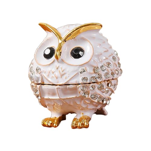 rockible Schmuckkästchen, Schmuckkästchen, Vintage-Stil, für Damen, Schmuck-Organizer, Figur für Charms, Anhänger, Ohrstecker, Heimdekoration, Weiß von rockible