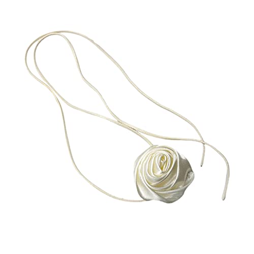 rockible Schwarze Rosen Choker Halskette mit Charme für besondere Anlässe, Weiß rockible Schwarze Rosen Choker Halskette mit Charme für besondere Anlässe, Weiß von rockible