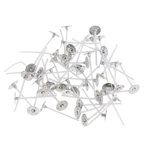 rockible Set von 100 gewachsten Flachdochten für Kerzenherstellung - Weiß, 5cm von rockible