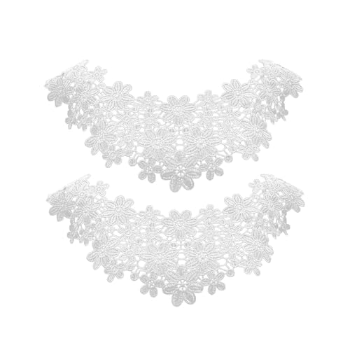rockible Spitzenkragen-Applikation, bestickte Blumenapplikationen, Spitzen-Ausschnitt-Applikation für Kleid, Weiß rockible Spitzenkragen-Applikation, bestickte Blumenapplikationen, Spitzen-Ausschnitt-Applikation für Kleid, Weiß von rockible