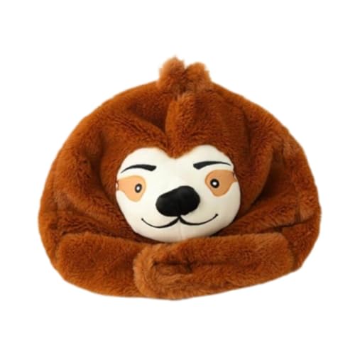 rockible Tiermütze für Damen und Mädchen, warme Wintermütze, neuartige Kopfbedeckung, niedliche Faultiermütze rockible Tiermütze für Damen und Mädchen, warme Wintermütze, neuartige Kopfbedeckung, niedliche Faultiermütze von rockible
