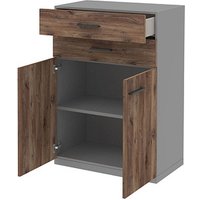 röhr Aktenschrank quantum, 180/D33/6120-85-R1 grau, eiche 1 Fachboden 80,0 x 41,9 x 112,5 cm von röhr