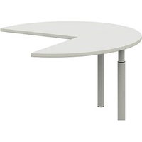 röhr Anbautisch höhenverstellbar Techno weiß, silber freiform 130,0 x 128,0/65,0 x 68,0 - 82,0 cm röhr Anbautisch höhenverstellbar Techno weiß, silber freiform 130,0 x 128,0/65,0 x 68,0 - 82,0 cm von röhr