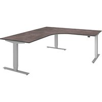 röhr Imperia elektrisch höhenverstellbarer Schreibtisch quarzit fünfeckig, T-Fuß-Gestell silber 180,0/200,0 x 80,0 cm röhr Imperia elektrisch höhenverstellbarer Schreibtisch quarzit fünfeckig, T-Fuß-Gestell silber 180,0/200,0 x 80,0 cm von röhr