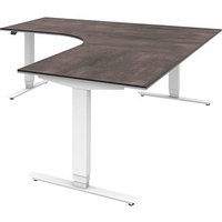 röhr Imperia elektrisch höhenverstellbarer Schreibtisch quarzit fünfeckig, T-Fuß-Gestell weiß 180,0/200,0 x 80,0/200,0 cm röhr Imperia elektrisch höhenverstellbarer Schreibtisch quarzit fünfeckig, T-Fuß-Gestell weiß 180,0/200,0 x 80,0/200,0 cm von röhr