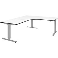 röhr Imperia elektrisch höhenverstellbarer Schreibtisch weiß fünfeckig, T-Fuß-Gestell silber 180,0/200,0 x 80,0 cm röhr Imperia elektrisch höhenverstellbarer Schreibtisch weiß fünfeckig, T-Fuß-Gestell silber 180,0/200,0 x 80,0 cm von röhr