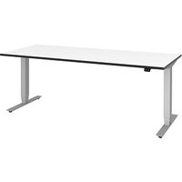 röhr Imperia elektrisch höhenverstellbarer Schreibtisch weiß rechteckig, T-Fuß-Gestell silber 180,0 x 80,0 cm röhr Imperia elektrisch höhenverstellbarer Schreibtisch weiß rechteckig, T-Fuß-Gestell silber 180,0 x 80,0 cm von röhr