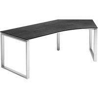 röhr Imperia höhenverstellbarer Schreibtisch quarzit Bogenform, Kufen-Gestell silber 217,0 x 114,0 cm röhr Imperia höhenverstellbarer Schreibtisch quarzit Bogenform, Kufen-Gestell silber 217,0 x 114,0 cm von röhr