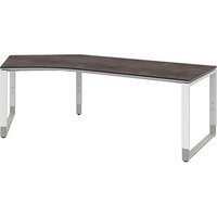 röhr Imperia höhenverstellbarer Schreibtisch quarzit Bogenform, Kufen-Gestell weiß 217,0 x 114,0 cm röhr Imperia höhenverstellbarer Schreibtisch quarzit Bogenform, Kufen-Gestell weiß 217,0 x 114,0 cm von röhr