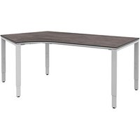 röhr Imperia höhenverstellbarer Schreibtisch quarzit Bogenform, 4-Fuß-Gestell silber 217,0 x 114,0 cm röhr Imperia höhenverstellbarer Schreibtisch quarzit Bogenform, 4-Fuß-Gestell silber 217,0 x 114,0 cm von röhr