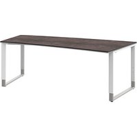 röhr Imperia höhenverstellbarer Schreibtisch quarzit Trapezform, Kufen-Gestell weiß 200,0 x 80,0/100,0 cm röhr Imperia höhenverstellbarer Schreibtisch quarzit Trapezform, Kufen-Gestell weiß 200,0 x 80,0/100,0 cm von röhr