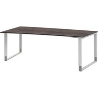 röhr Imperia höhenverstellbarer Schreibtisch quarzit Trapezform, Kufen-Gestell weiß 200,0 x 80,0/100,0 cm röhr Imperia höhenverstellbarer Schreibtisch quarzit Trapezform, Kufen-Gestell weiß 200,0 x 80,0/100,0 cm von röhr