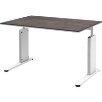 röhr Imperia höhenverstellbarer Schreibtisch quarzit rechteckig, C-Fuß-Gestell weiß 120,0 x 80,0 cm röhr Imperia höhenverstellbarer Schreibtisch quarzit rechteckig, C-Fuß-Gestell weiß 120,0 x 80,0 cm von röhr