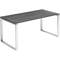 röhr Imperia höhenverstellbarer Schreibtisch quarzit rechteckig, Kufen-Gestell silber 160,0 x 80,0 cm röhr Imperia höhenverstellbarer Schreibtisch quarzit rechteckig, Kufen-Gestell silber 160,0 x 80,0 cm von röhr