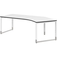 röhr Imperia höhenverstellbarer Schreibtisch weiß Bogenform, Kufen-Gestell weiß 217,0 x 114,0 cm röhr Imperia höhenverstellbarer Schreibtisch weiß Bogenform, Kufen-Gestell weiß 217,0 x 114,0 cm von röhr