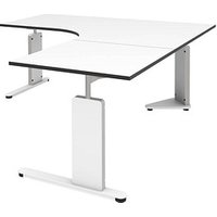 röhr Imperia höhenverstellbarer Schreibtisch weiß L-Form, C-Fuß-Gestell weiß 180,0 x 80,0/200,0 cm röhr Imperia höhenverstellbarer Schreibtisch weiß L-Form, C-Fuß-Gestell weiß 180,0 x 80,0/200,0 cm von röhr