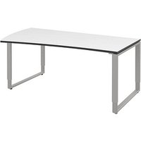 röhr Imperia höhenverstellbarer Schreibtisch weiß Trapezform, Kufen-Gestell silber 180,0 x 80,0/100,0 cm röhr Imperia höhenverstellbarer Schreibtisch weiß Trapezform, Kufen-Gestell silber 180,0 x 80,0/100,0 cm von röhr