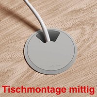 röhr Kabeldurchführung 6,0 cm silber von röhr