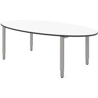 röhr Konferenztisch Imperia weiß oval, 4-Fuß-Gestell alu, 220,0 x 110,0 x 68,0 - 82,0 cm röhr Konferenztisch Imperia weiß oval, 4-Fuß-Gestell alu, 220,0 x 110,0 x 68,0 - 82,0 cm von röhr