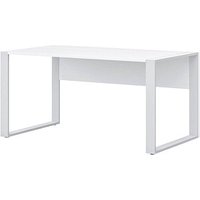 röhr Schreibtisch weiß rechteckig, Kufen-Gestell weiß 150,0 x 80,0 cm von röhr