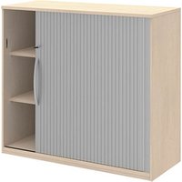 röhr Techno Rollladenschrank ahorn, silber 4 Fachböden 120,0 x 43,0 x 111,7 cm von röhr