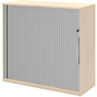 röhr Techno Rollladenschrank ahorn, silber 4 Fachböden 120,0 x 43,0 x 111,7 cm von röhr