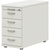 röhr Techno Standcontainer weiß 5 Auszüge 43,0 x 80,0 x 72,0 - 78,0 cm von röhr