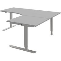 röhr Techno elektrisch höhenverstellbarer Schreibtisch hellgrau L-Form, C-Fuß-Gestell silber 180,0 x 80,0/100,0 cm röhr Techno elektrisch höhenverstellbarer Schreibtisch hellgrau L-Form, C-Fuß-Gestell silber 180,0 x 80,0/100,0 cm von röhr