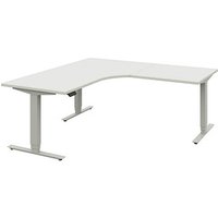 röhr Techno elektrisch höhenverstellbarer Schreibtisch weiß L-Form, C-Fuß-Gestell silber 180,0 x 80,0/100,0 cm röhr Techno elektrisch höhenverstellbarer Schreibtisch weiß L-Form, C-Fuß-Gestell silber 180,0 x 80,0/100,0 cm von röhr
