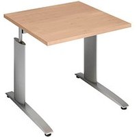 röhr Techno höhenverstellbarer Schreibtisch ahorn quadratisch, C-Fuß-Gestell silber 80,0 x 80,0 cm röhr Techno höhenverstellbarer Schreibtisch ahorn quadratisch, C-Fuß-Gestell silber 80,0 x 80,0 cm von röhr
