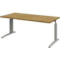 röhr Techno höhenverstellbarer Schreibtisch hickory-eiche rechteckig, C-Fuß-Gestell silber 180,0 x 80,0 cm röhr Techno höhenverstellbarer Schreibtisch hickory-eiche rechteckig, C-Fuß-Gestell silber 180,0 x 80,0 cm von röhr