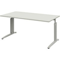 röhr Techno höhenverstellbarer Schreibtisch weiß rechteckig, C-Fuß-Gestell silber 160,0 x 80,0 cm röhr Techno höhenverstellbarer Schreibtisch weiß rechteckig, C-Fuß-Gestell silber 160,0 x 80,0 cm von röhr