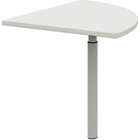 röhr Verbindungsplatte höhenverstellbar Techno weiß, dreieckig abgerundet 80,0 x 80,0 x 68,0 - 82,0 cm von röhr
