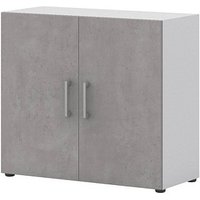 röhr Aktenschrank direct.office, 859B221000 beton, weiß 1 Fachboden 80,0 x 33,5 x 72,0 cm von röhr