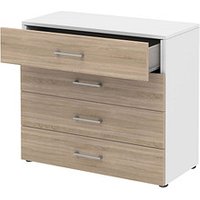 röhr Kommode direct.office, 859S241000 weiß, sonoma-eiche 80,0 x 34,4 x 72,0 cm von röhr