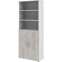 röhr Regalschrank direct.office, 859B661000 weiß, beton 80,0 x 34,4 x 212,5 cm von röhr