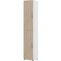 röhr Aktenschrank direct.office, 859S631000 weiß, eiche 5 Fachböden 40,0 x 33,5 x 212,5 cm von röhr