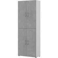 röhr Aktenschrank direct.office, 859B651000 beton, weiß 5 Fachböden 80,0 x 33,5 x 212,5 cm von röhr