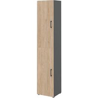 röhr Aktenschrank direct.office, 859H631000 hickory, anthrazit 5 Fachböden 40,0 x 33,5 x 212,5 cm von röhr