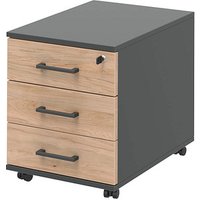 röhr direct.office Rollcontainer hickory 3 Auszüge 42,5 x 50,0 x 55,0 cm von röhr