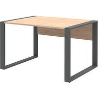 röhr direct.office Schreibtisch hickory rechteckig, Kufen-Gestell grau 120,0 x 80,0 cm von röhr